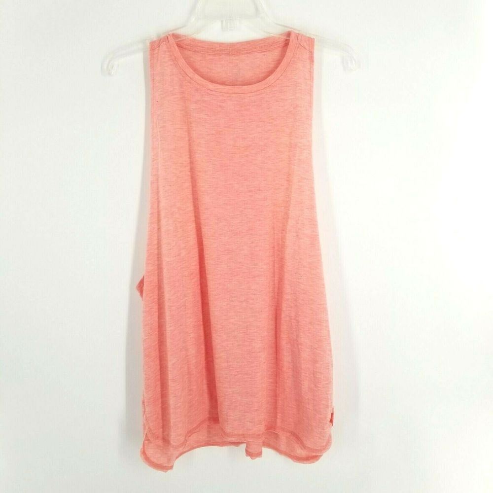 Icy Zone Top Shirt Athletic Tank Loose Fit lt Tangerine